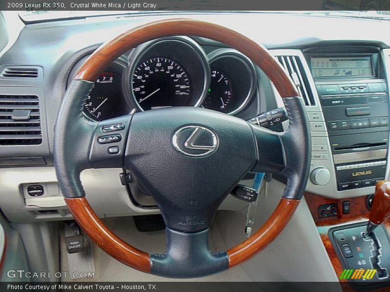 Crystal White Mica / Light Gray 2009 Lexus RX 350