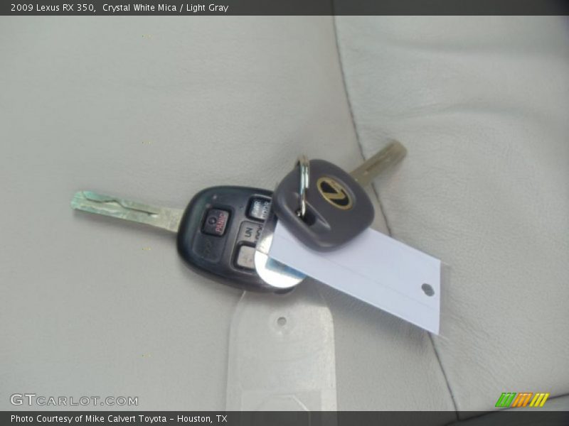 Crystal White Mica / Light Gray 2009 Lexus RX 350