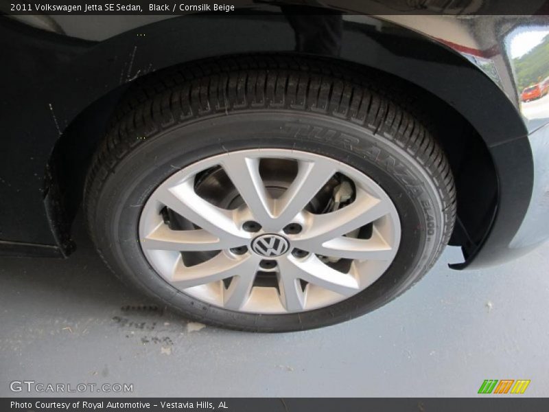 Black / Cornsilk Beige 2011 Volkswagen Jetta SE Sedan