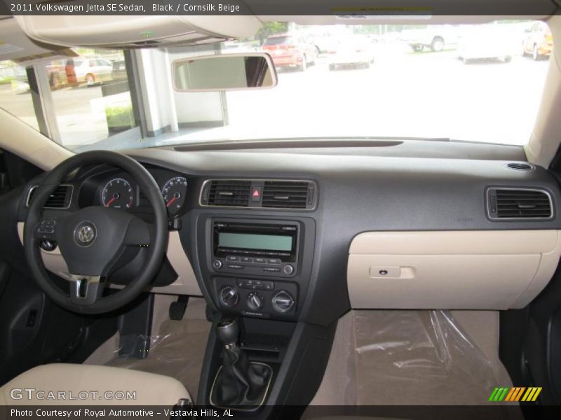 Black / Cornsilk Beige 2011 Volkswagen Jetta SE Sedan