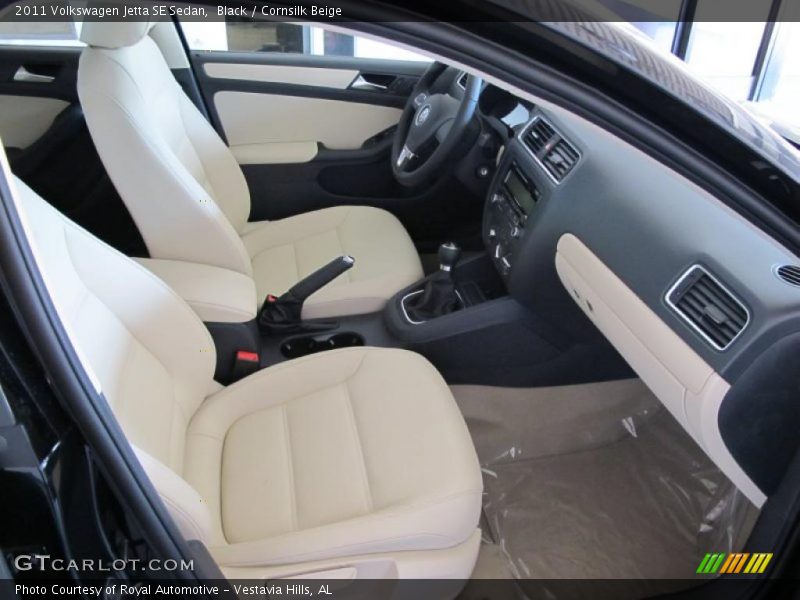 Black / Cornsilk Beige 2011 Volkswagen Jetta SE Sedan