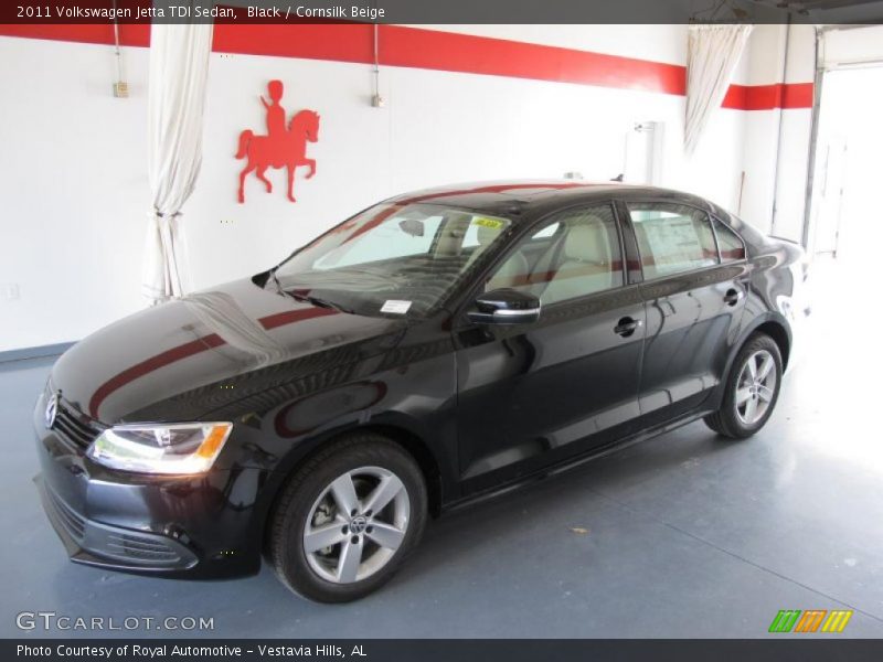 Black / Cornsilk Beige 2011 Volkswagen Jetta TDI Sedan
