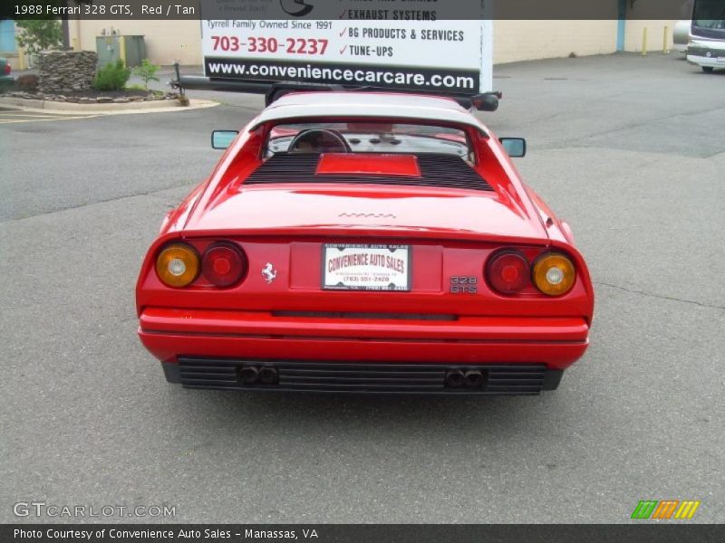 Red / Tan 1988 Ferrari 328 GTS