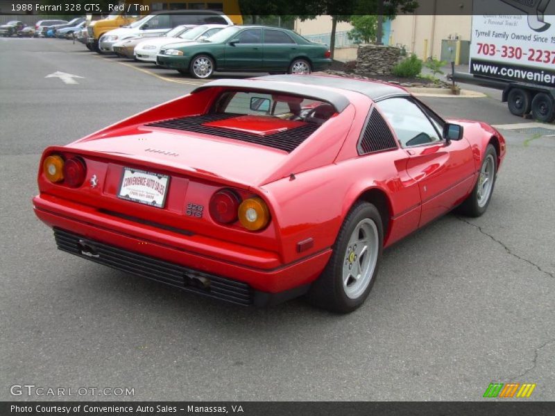 Red / Tan 1988 Ferrari 328 GTS