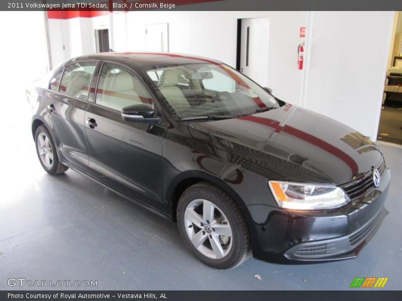 Black / Cornsilk Beige 2011 Volkswagen Jetta TDI Sedan