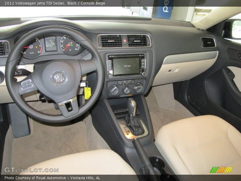 Black / Cornsilk Beige 2011 Volkswagen Jetta TDI Sedan