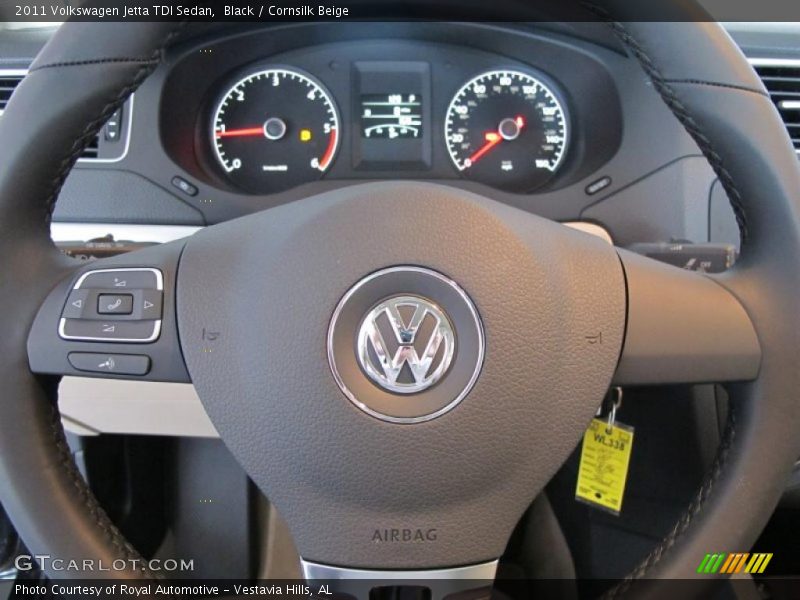 Black / Cornsilk Beige 2011 Volkswagen Jetta TDI Sedan