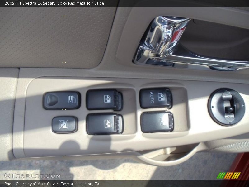 Spicy Red Metallic / Beige 2009 Kia Spectra EX Sedan