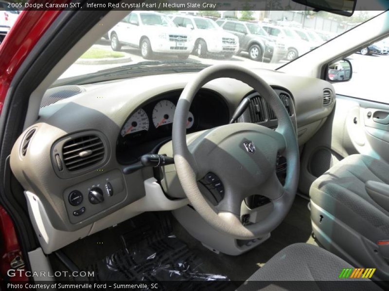 Inferno Red Crystal Pearl / Medium Slate Gray 2005 Dodge Caravan SXT