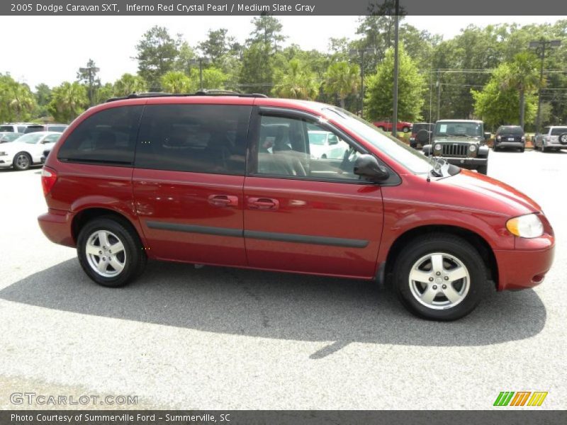 Inferno Red Crystal Pearl / Medium Slate Gray 2005 Dodge Caravan SXT
