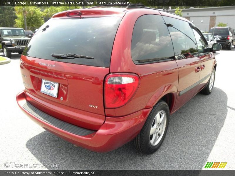 Inferno Red Crystal Pearl / Medium Slate Gray 2005 Dodge Caravan SXT