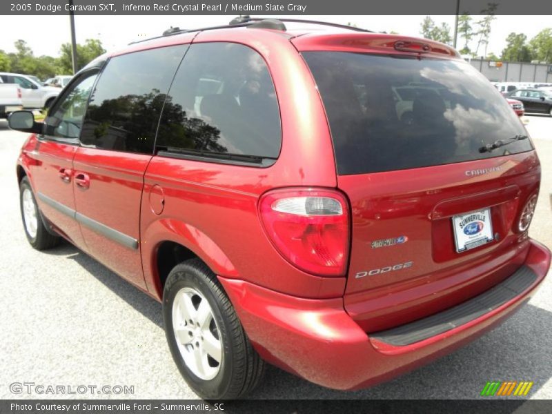 Inferno Red Crystal Pearl / Medium Slate Gray 2005 Dodge Caravan SXT