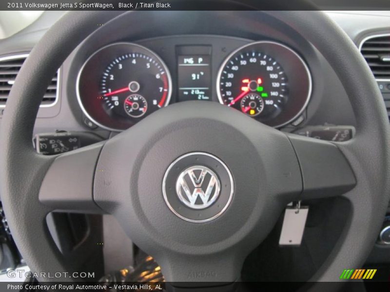Black / Titan Black 2011 Volkswagen Jetta S SportWagen