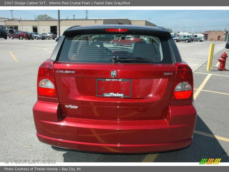 Inferno Red Crystal Pearl / Pastel Slate Gray/Red 2007 Dodge Caliber SXT