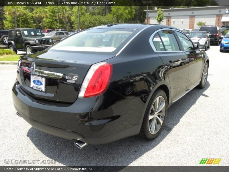 Tuxedo Black Metallic / Light Camel 2009 Lincoln MKS AWD Sedan