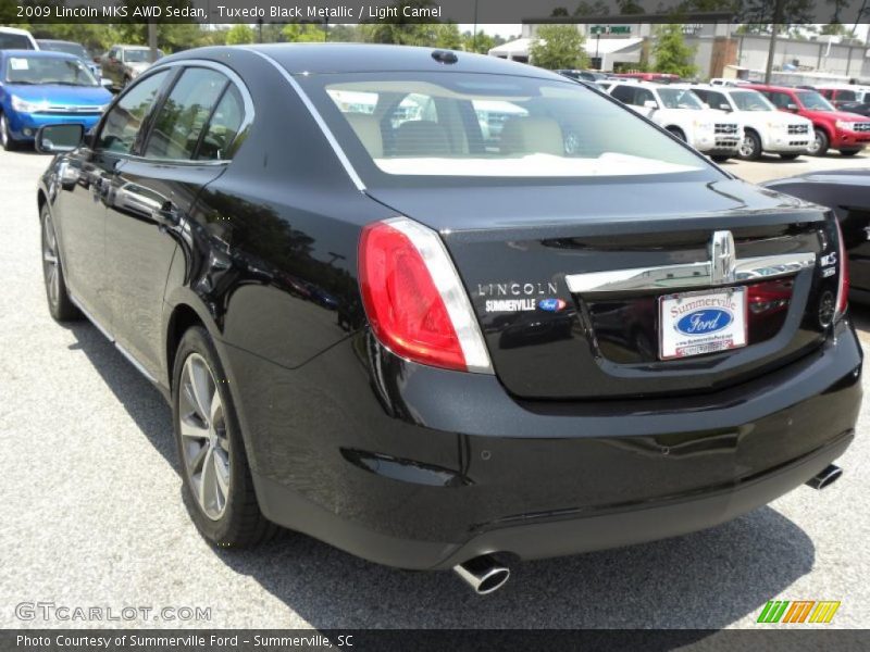 Tuxedo Black Metallic / Light Camel 2009 Lincoln MKS AWD Sedan