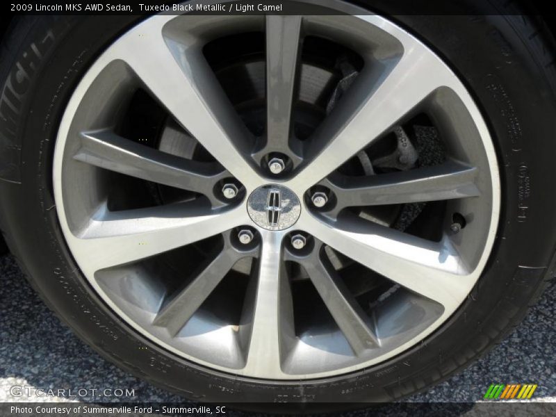 Tuxedo Black Metallic / Light Camel 2009 Lincoln MKS AWD Sedan