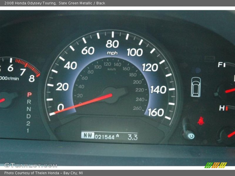 Slate Green Metallic / Black 2008 Honda Odyssey Touring