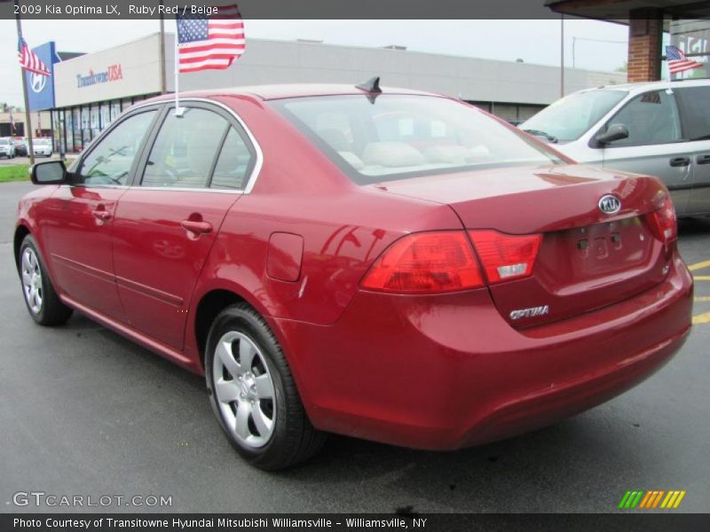 Ruby Red / Beige 2009 Kia Optima LX