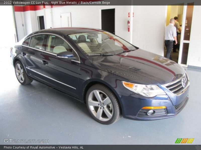 Night Blue Metallic / Black/Cornsilk Beige 2012 Volkswagen CC Lux Plus
