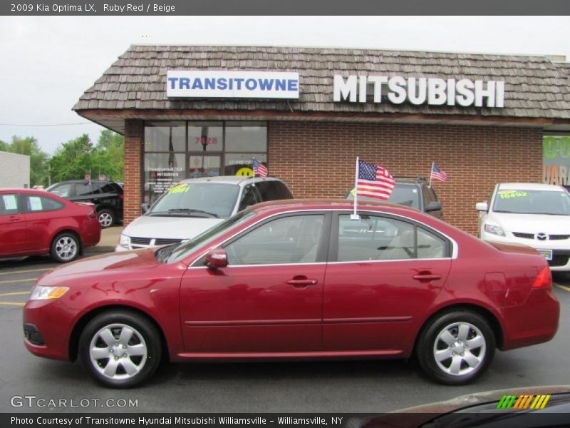 Ruby Red / Beige 2009 Kia Optima LX