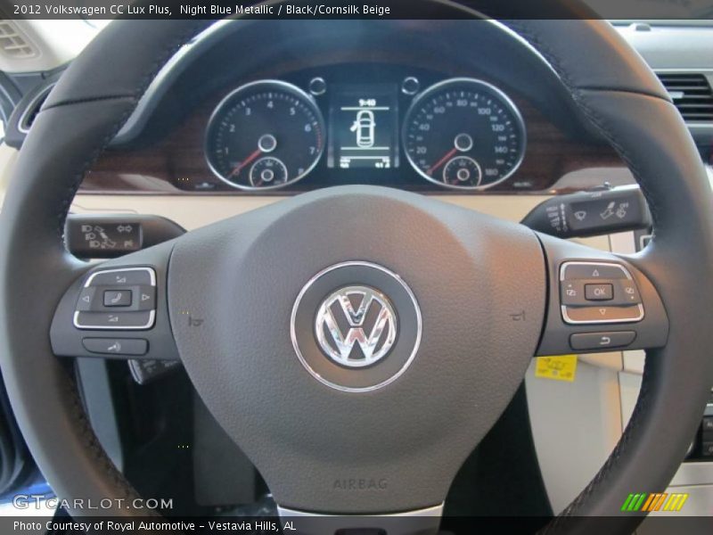 Night Blue Metallic / Black/Cornsilk Beige 2012 Volkswagen CC Lux Plus
