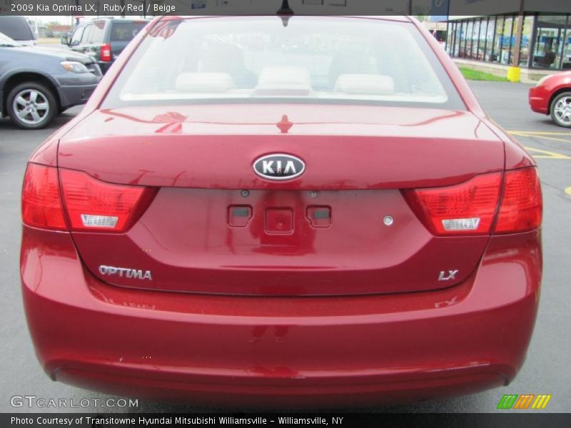Ruby Red / Beige 2009 Kia Optima LX