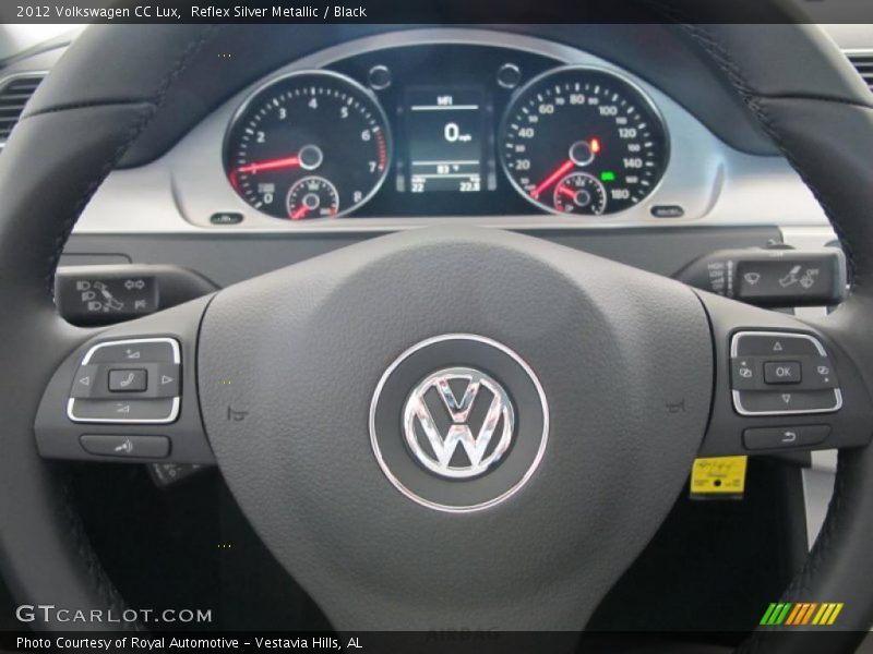 Reflex Silver Metallic / Black 2012 Volkswagen CC Lux