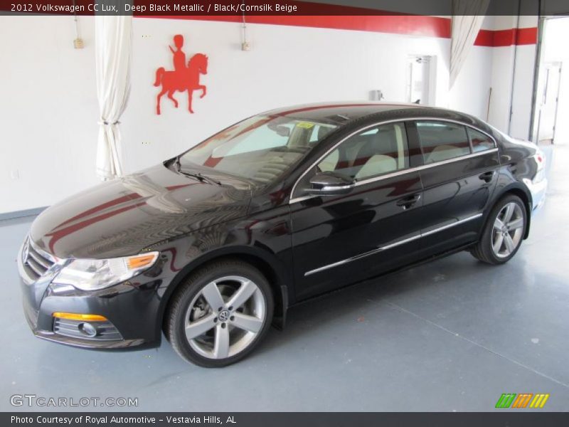 Deep Black Metallic / Black/Cornsilk Beige 2012 Volkswagen CC Lux