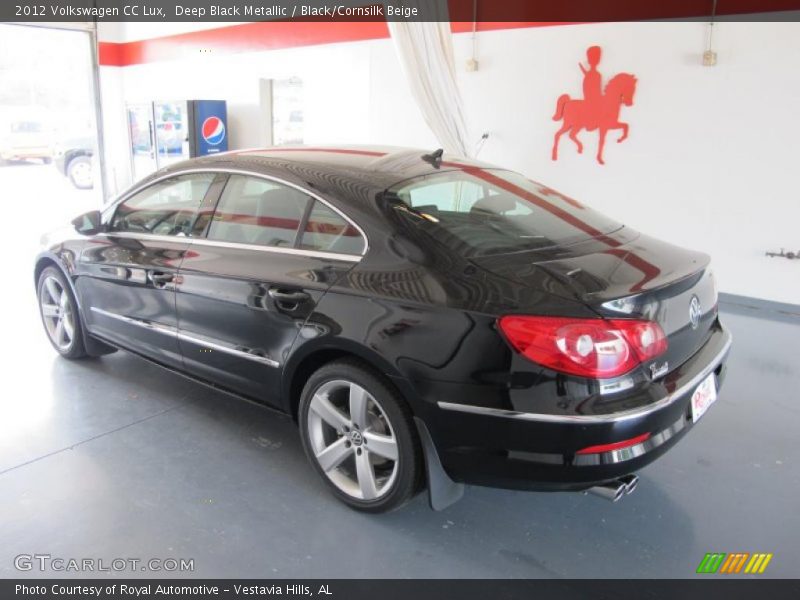 Deep Black Metallic / Black/Cornsilk Beige 2012 Volkswagen CC Lux
