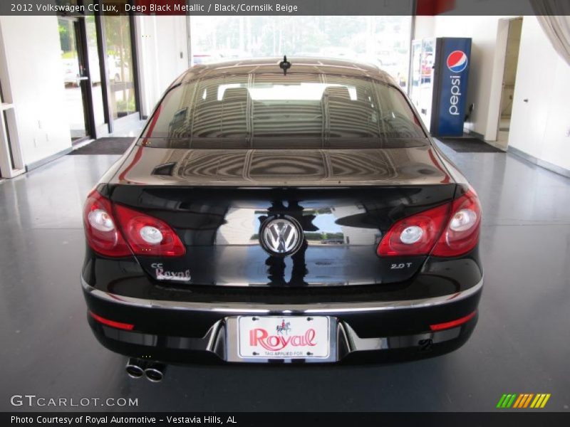Deep Black Metallic / Black/Cornsilk Beige 2012 Volkswagen CC Lux