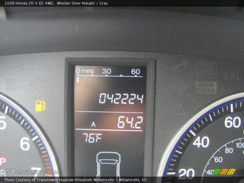 Whistler Silver Metallic / Gray 2008 Honda CR-V EX 4WD