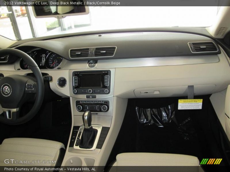 Deep Black Metallic / Black/Cornsilk Beige 2012 Volkswagen CC Lux