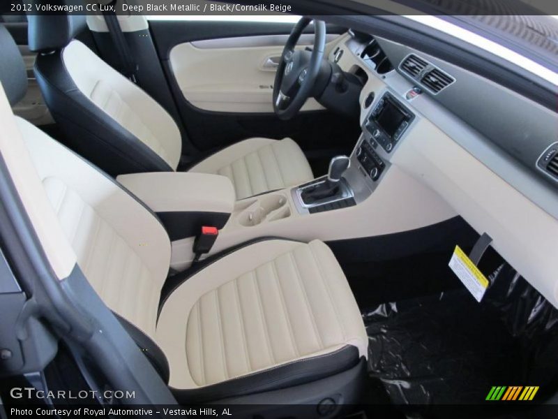 Deep Black Metallic / Black/Cornsilk Beige 2012 Volkswagen CC Lux