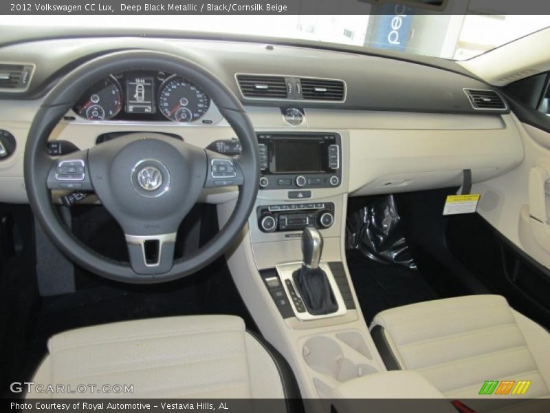 Deep Black Metallic / Black/Cornsilk Beige 2012 Volkswagen CC Lux