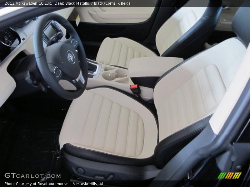 Deep Black Metallic / Black/Cornsilk Beige 2012 Volkswagen CC Lux