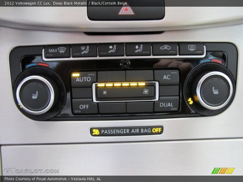 Deep Black Metallic / Black/Cornsilk Beige 2012 Volkswagen CC Lux