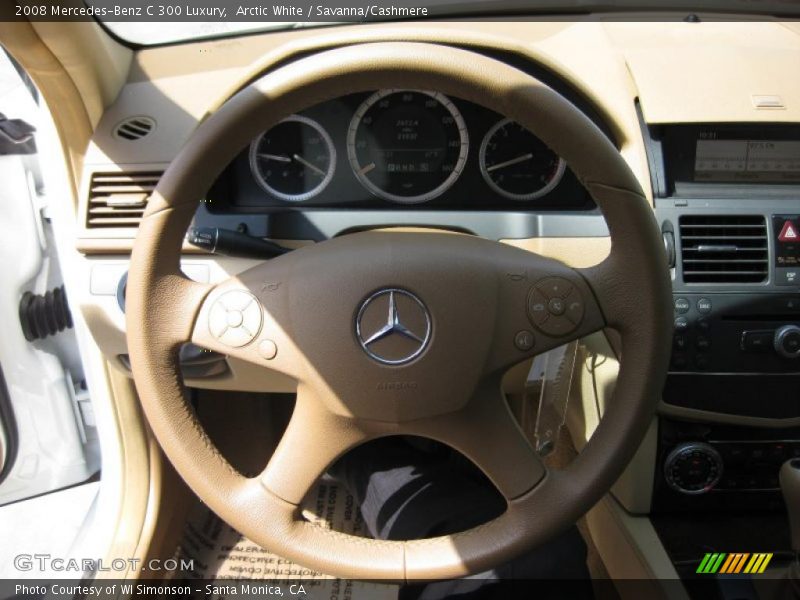 Arctic White / Savanna/Cashmere 2008 Mercedes-Benz C 300 Luxury