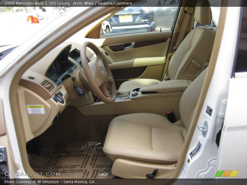 Arctic White / Savanna/Cashmere 2008 Mercedes-Benz C 300 Luxury