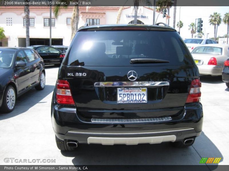 Black / Black 2006 Mercedes-Benz ML 350 4Matic