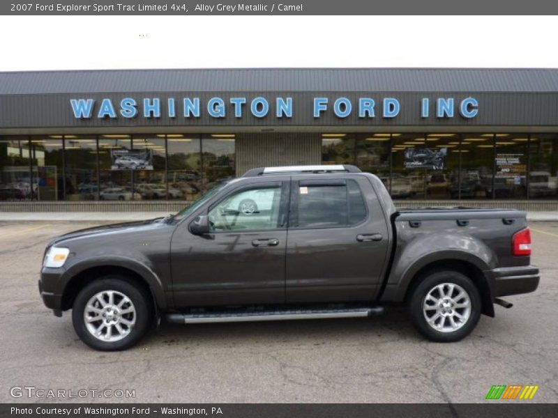 Alloy Grey Metallic / Camel 2007 Ford Explorer Sport Trac Limited 4x4