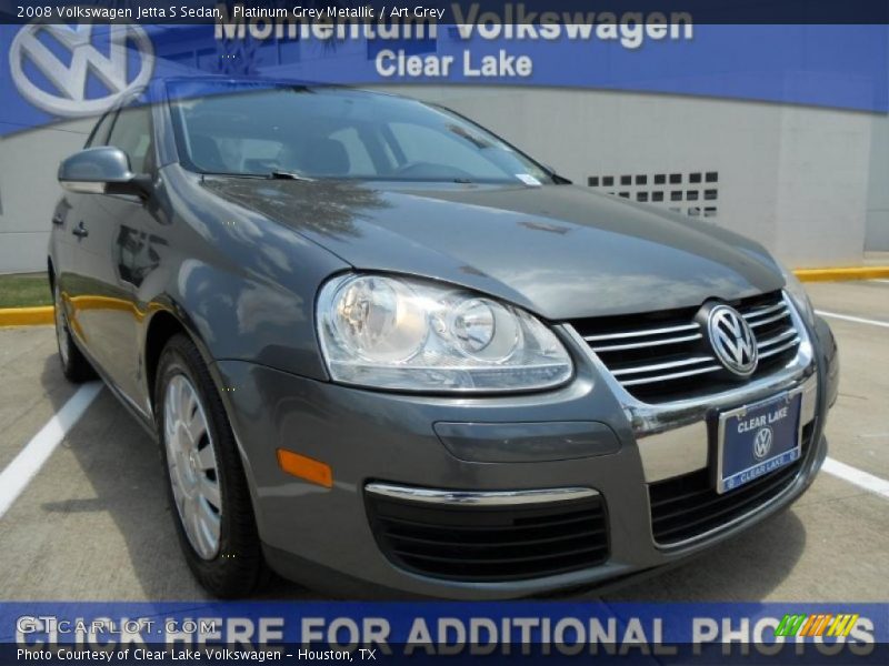 Platinum Grey Metallic / Art Grey 2008 Volkswagen Jetta S Sedan