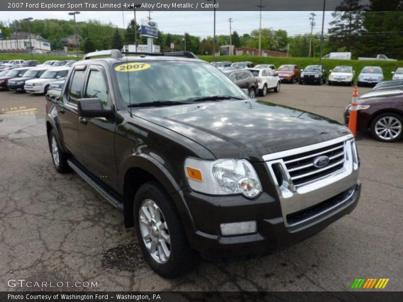 Alloy Grey Metallic / Camel 2007 Ford Explorer Sport Trac Limited 4x4