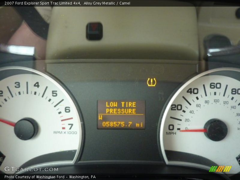 Alloy Grey Metallic / Camel 2007 Ford Explorer Sport Trac Limited 4x4