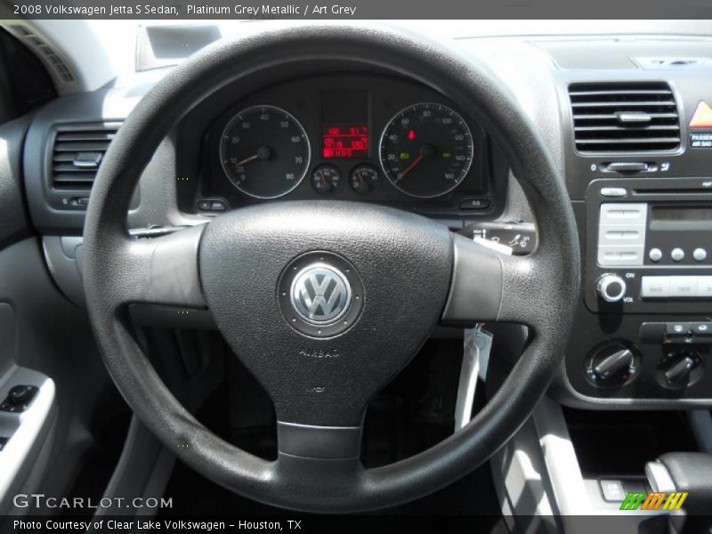Platinum Grey Metallic / Art Grey 2008 Volkswagen Jetta S Sedan