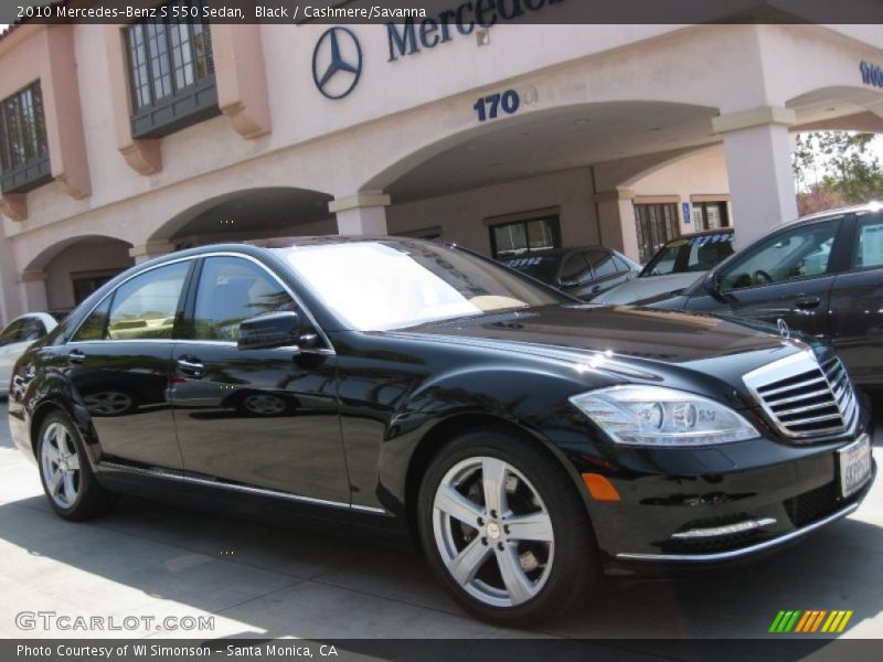 Black / Cashmere/Savanna 2010 Mercedes-Benz S 550 Sedan