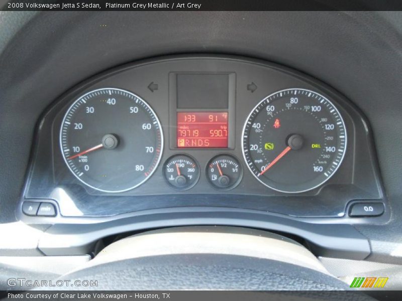 Platinum Grey Metallic / Art Grey 2008 Volkswagen Jetta S Sedan