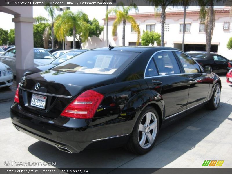 Black / Cashmere/Savanna 2010 Mercedes-Benz S 550 Sedan