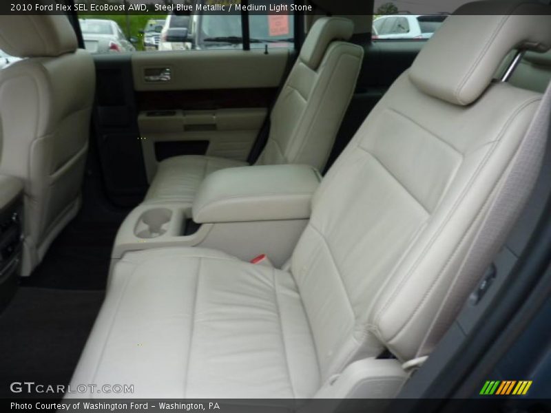 Steel Blue Metallic / Medium Light Stone 2010 Ford Flex SEL EcoBoost AWD