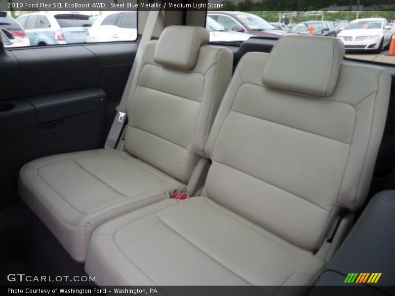 Steel Blue Metallic / Medium Light Stone 2010 Ford Flex SEL EcoBoost AWD